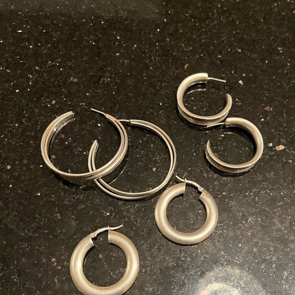 Sterling hoops - Picture 1 of 3